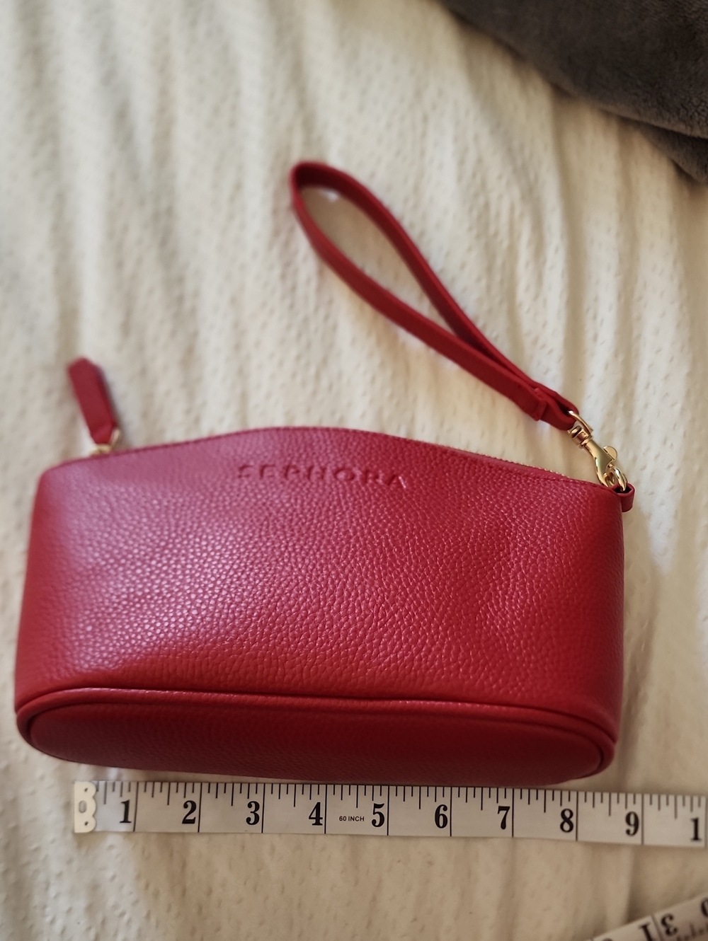 Sephora Red Wristlet Makeup Bag